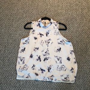 Dressy Floral Shirt (Lavender, Black)